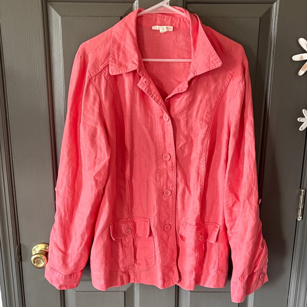 Charter Club Luxury 100% Linen Jacket